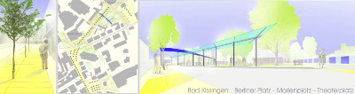 Bad Kissingen Berliner Platz, Marienplatz und Theaterplatz